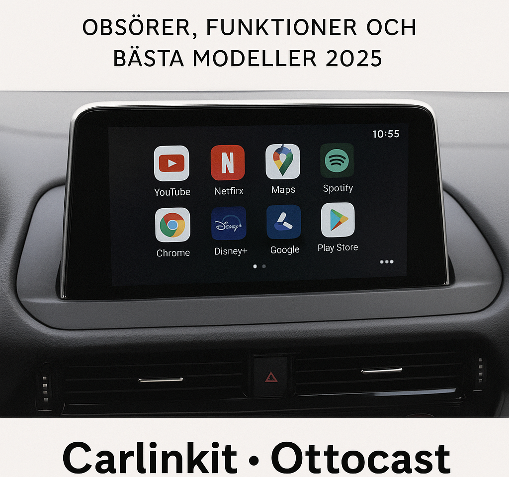 Android AI Box i bilens infotainmentsystem med Carlinkit – 2025 års modell.