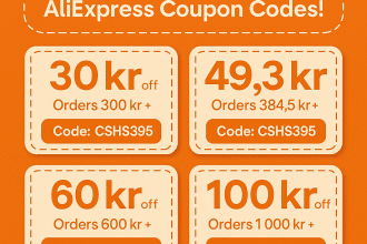 AliExpress rabattkod-banner med erbjudanden för 2025